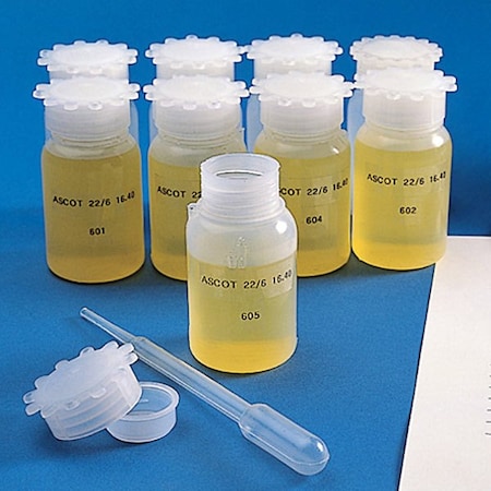 Globe Scientific Bottle with Screwcap, Wide Mouth, Round, Graduated, LDPE , 2000mL, 4PK 600413-4